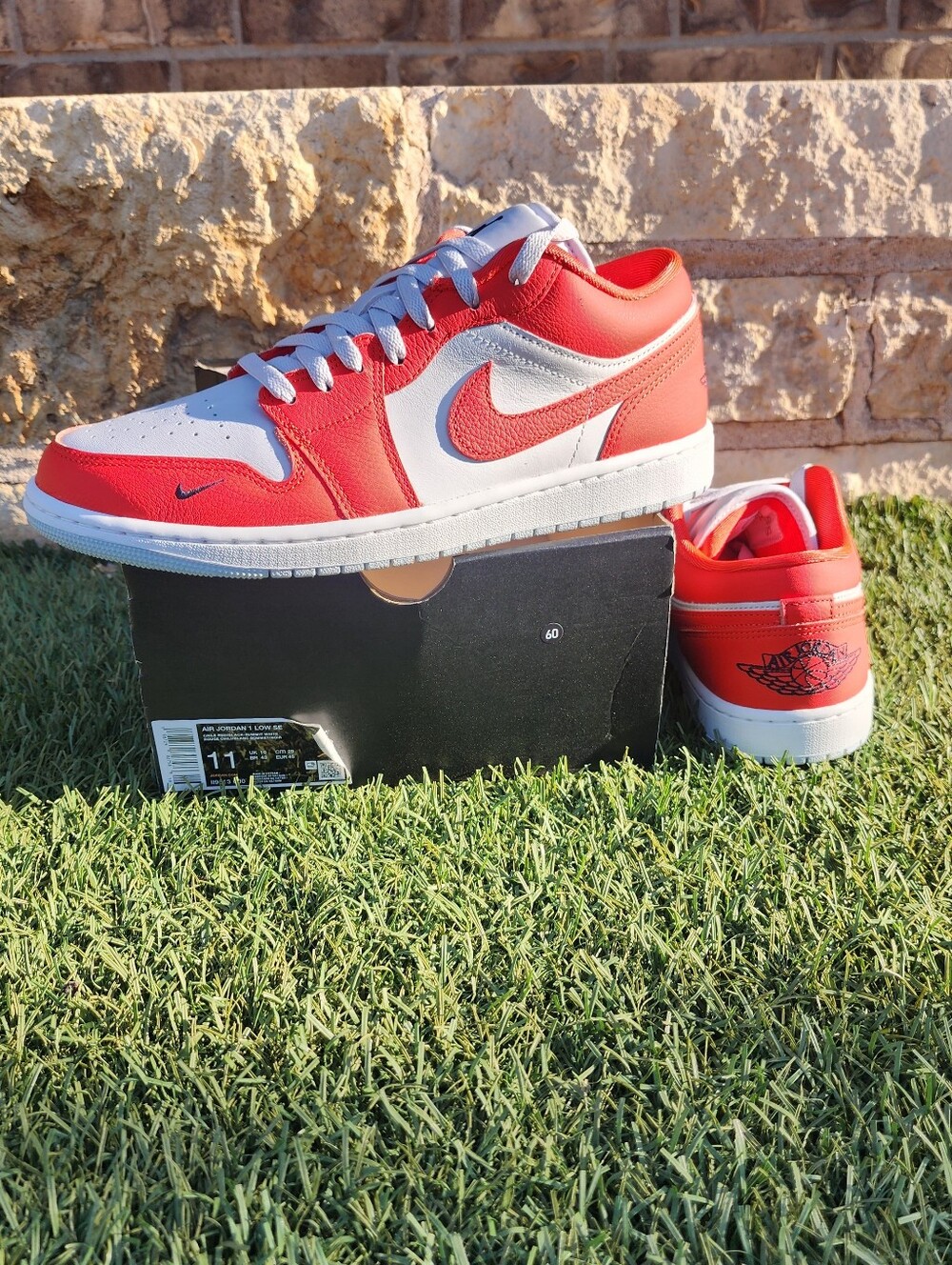 Nike Air Jordan 1 Low "Chili Red"  - White and Red